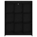 vidaXL Knižnica Čierny dub 87,5 x 30 x 111 cm Kompozitné drevo – Obrázok 3