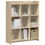 vidaXL Knižnica Dub sonoma 87,5 x 30 x 111 cm Kompozitné drevo – Obrázok 2