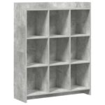 vidaXL Knižnica Betónová šedá 87,5 x 30 x 111 cm Kompozitné drevo