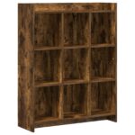 vidaXL Knižnica Dymový dub 87,5 x 30 x 111 cm Kompozitné drevo