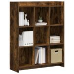 vidaXL Knižnica Dymový dub 87,5 x 30 x 111 cm Kompozitné drevo – Obrázok 2