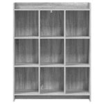 vidaXL Knižnica Sivý Sonoma 87,5 x 30 x 111 cm Kompozitné drevo – Obrázok 3