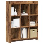 vidaXL Knižnica Staré drevo 87,5 x 30 x 111 cm Kompozitné drevo – Obrázok 2