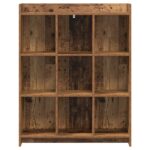 vidaXL Knižnica Staré drevo 87,5 x 30 x 111 cm Kompozitné drevo – Obrázok 3
