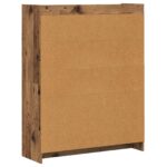vidaXL Knižnica Staré drevo 87,5 x 30 x 111 cm Kompozitné drevo – Obrázok 5