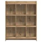 vidaXL Knižnica Dub artisan 87,5 x 30 x 111 cm Kompozitné drevo – Obrázok 3