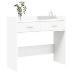 vidaXL Konzolový stôl Biela 90 x 35 x 80 cm Kompozitné drevo – Obrázok 2