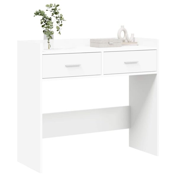 vidaXL Konzolový stôl Biela 90 x 35 x 80 cm Kompozitné drevo – Obrázok 2