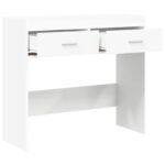 vidaXL Konzolový stôl Biela 90 x 35 x 80 cm Kompozitné drevo – Obrázok 3
