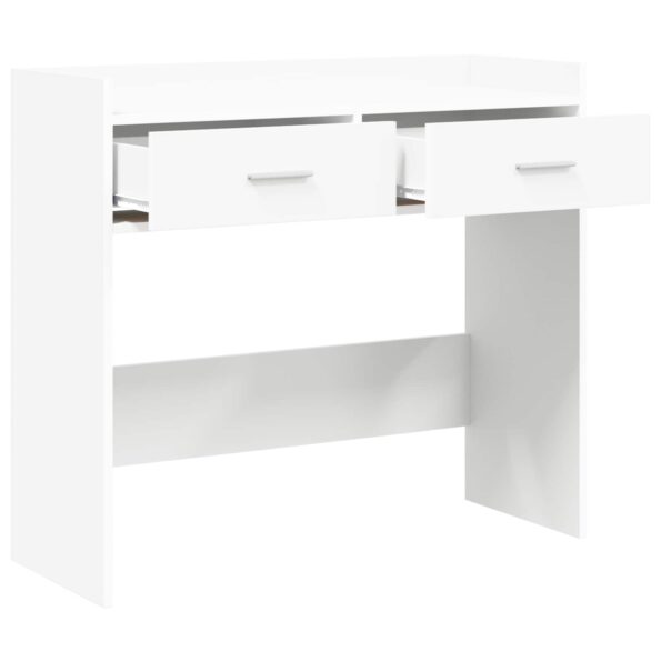 vidaXL Konzolový stôl Biela 90 x 35 x 80 cm Kompozitné drevo – Obrázok 3