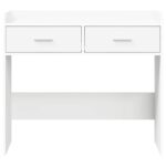 vidaXL Konzolový stôl Biela 90 x 35 x 80 cm Kompozitné drevo – Obrázok 4