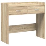vidaXL Konzolový stôl Dub sonoma 90 x 35 x 80 cm Kompozitné drevo