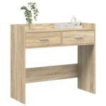 vidaXL Konzolový stôl Dub sonoma 90 x 35 x 80 cm Kompozitné drevo – Obrázok 2