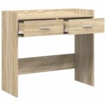 vidaXL Konzolový stôl Dub sonoma 90 x 35 x 80 cm Kompozitné drevo – Obrázok 3
