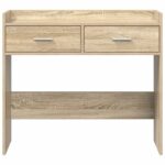 vidaXL Konzolový stôl Dub sonoma 90 x 35 x 80 cm Kompozitné drevo – Obrázok 4