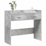 vidaXL Konzolový stôl Betónovo sivá 90 x 35 x 80 cm Kompozitné drevo – Obrázok 2