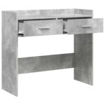 vidaXL Konzolový stôl Betónovo sivá 90 x 35 x 80 cm Kompozitné drevo – Obrázok 3