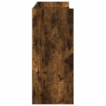 vidaXL Konzolový stôl Dymový dub 90 x 35 x 80 cm Kompozitné drevo – Obrázok 5