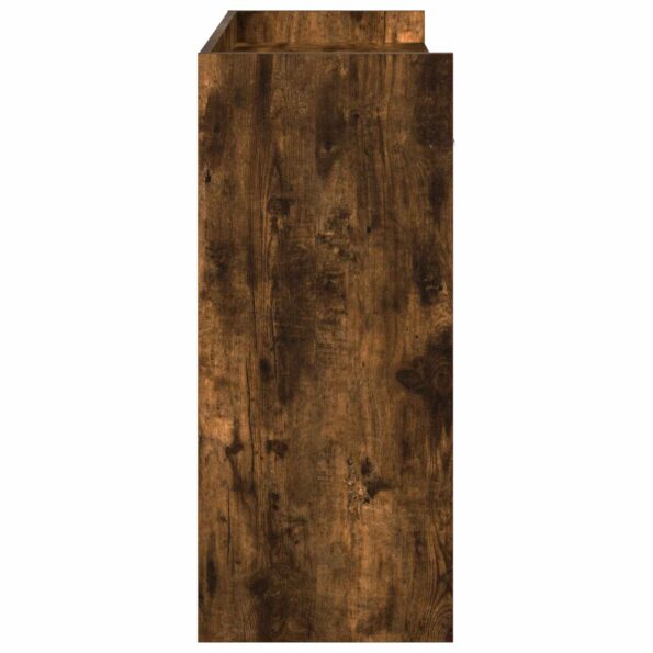 vidaXL Konzolový stôl Dymový dub 90 x 35 x 80 cm Kompozitné drevo – Obrázok 5