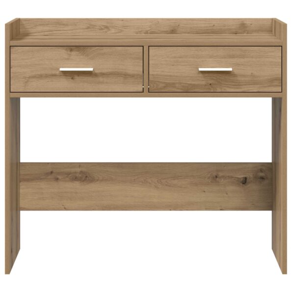 vidaXL Konzolový stôl Dub artisan 90 x 35 x 80 cm Kompozitné drevo – Obrázok 4