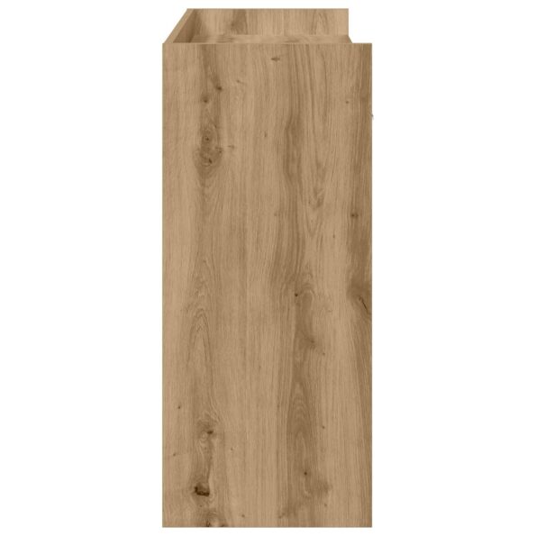 vidaXL Konzolový stôl Dub artisan 90 x 35 x 80 cm Kompozitné drevo – Obrázok 5