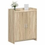 vidaXL Skriňa na topánky Dub sonoma 73,5 x 36 x 92 cm Kompozitné drevo – Obrázok 2