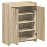 vidaXL Skriňa na topánky Dub sonoma 73,5 x 36 x 92 cm Kompozitné drevo – Obrázok 3