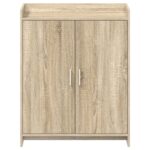 vidaXL Skriňa na topánky Dub sonoma 73,5 x 36 x 92 cm Kompozitné drevo – Obrázok 4