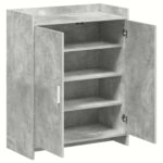 vidaXL Skriňa na topánky s úložiskom Betónovo sivá 73,5 x 36 x 92 cm – Obrázok 3