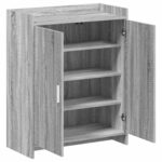 vidaXL Skriňa na topánky s úložiskom Sivý Sonoma 73,5 x 36 x 92 cm – Obrázok 3