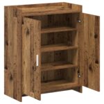 vidaXL Skriňa na topánky s úložiskom Staré drevo 73,5 x 36 x 92 cm – Obrázok 3