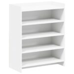 vidaXL Skriňa na topánky Biela 73,5 x 36 x 92 cm Kompozitné drevo