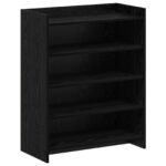 vidaXL Skriňa na topánky Čierny dub 73,5 x 36 x 92 cm Kompozitné drevo