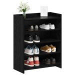 vidaXL Skriňa na topánky Čierny dub 73,5 x 36 x 92 cm Kompozitné drevo – Obrázok 2