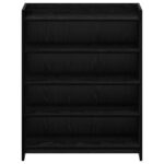 vidaXL Skriňa na topánky Čierny dub 73,5 x 36 x 92 cm Kompozitné drevo – Obrázok 3