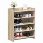 vidaXL Skriňa na topánky Dub sonoma 73,5 x 36 x 92 cm Kompozitné drevo – Obrázok 2