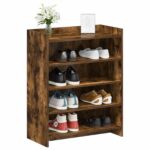 vidaXL Skriňa na topánky Dymový dub 73,5 x 36 x 92 cm Kompozitné drevo – Obrázok 2
