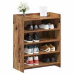 vidaXL Skriňa na topánky s úložiskom Staré drevo 73,5 x 36 x 92 cm – Obrázok 2