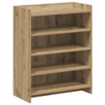vidaXL Skriňa na topánky s úložiskom Dub artisan 73,5 x 36 x 92 cm