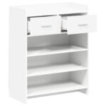 vidaXL Skriňa na topánky Biela 73,5 x 36 x 92 cm Kompozitné drevo – Obrázok 3