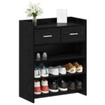 vidaXL Skriňa na topánky Čierny dub 73,5 x 36 x 92 cm Kompozitné drevo – Obrázok 2