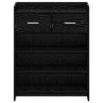 vidaXL Skriňa na topánky Čierny dub 73,5 x 36 x 92 cm Kompozitné drevo – Obrázok 4