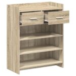 vidaXL Skriňa na topánky Dub sonoma 73,5 x 36 x 92 cm Kompozitné drevo – Obrázok 3