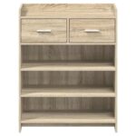 vidaXL Skriňa na topánky Dub sonoma 73,5 x 36 x 92 cm Kompozitné drevo – Obrázok 4