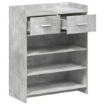 vidaXL Skriňa na topánky so zásuvkou Betónovo sivá 73,5 x 36 x 92 cm – Obrázok 3
