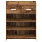 vidaXL Skriňa na topánky so zásuvkou Staré drevo 73,5 x 36 x 92 cm – Obrázok 4
