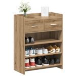 vidaXL Skriňa na topánky so zásuvkou Dub artisan 73,5 x 36 x 92 cm – Obrázok 2