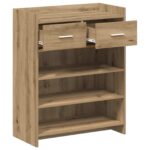 vidaXL Skriňa na topánky so zásuvkou Dub artisan 73,5 x 36 x 92 cm – Obrázok 3