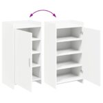 vidaXL Skriňa na topánky Biela 48 x 36 x 92 cm Kompozitné drevo – Obrázok 8