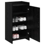 vidaXL Skriňa na topánky Čierny dub 48 x 36 x 92 cm Kompozitné drevo – Obrázok 2